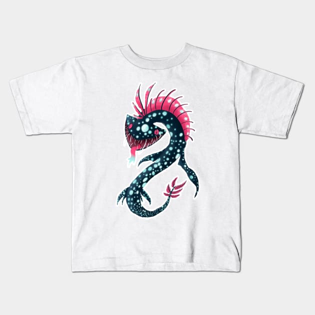 Acanthagaster, the Great Sea Serpent Kids T-Shirt by narwhalwall